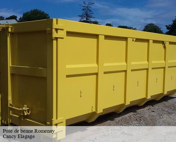 Pose de benne  romenay-71470 Cancy Elagage